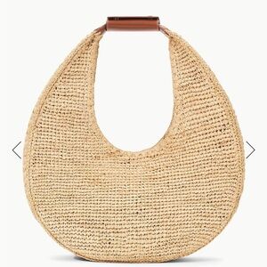 STAUD large Raffia moon bag